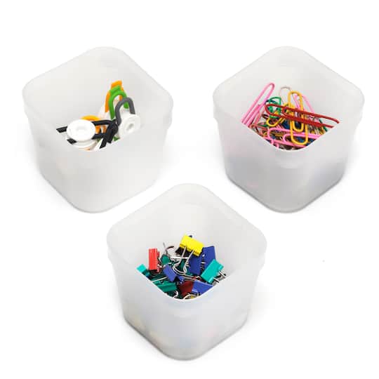 24 Packs: 3 ct. (73 total) 3" White Drawer Organizers by Simply Tidy®